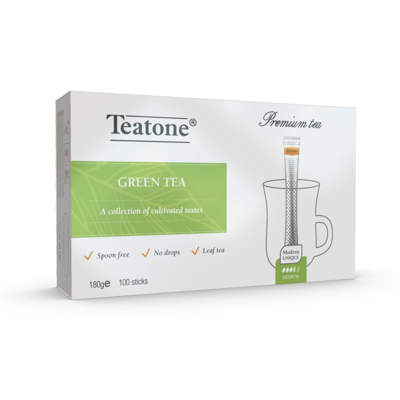 Чай зеленый TEATONE в металл.стике, 100 шт/уп. 1241...