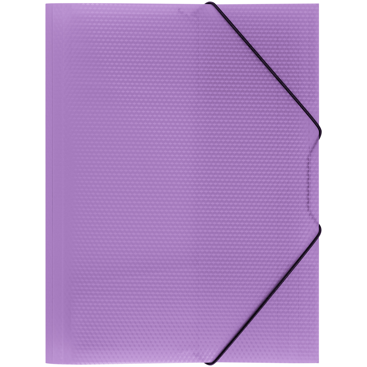Папка на резинках А4 37мм фиолет СТАММ Кристалл 500мкм пластик