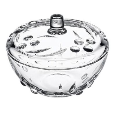 Сахарница стеклянная "Перла (Perla)" 500мл, д14см, h6,5см, цветная коробка, Pasabahce (Россия)