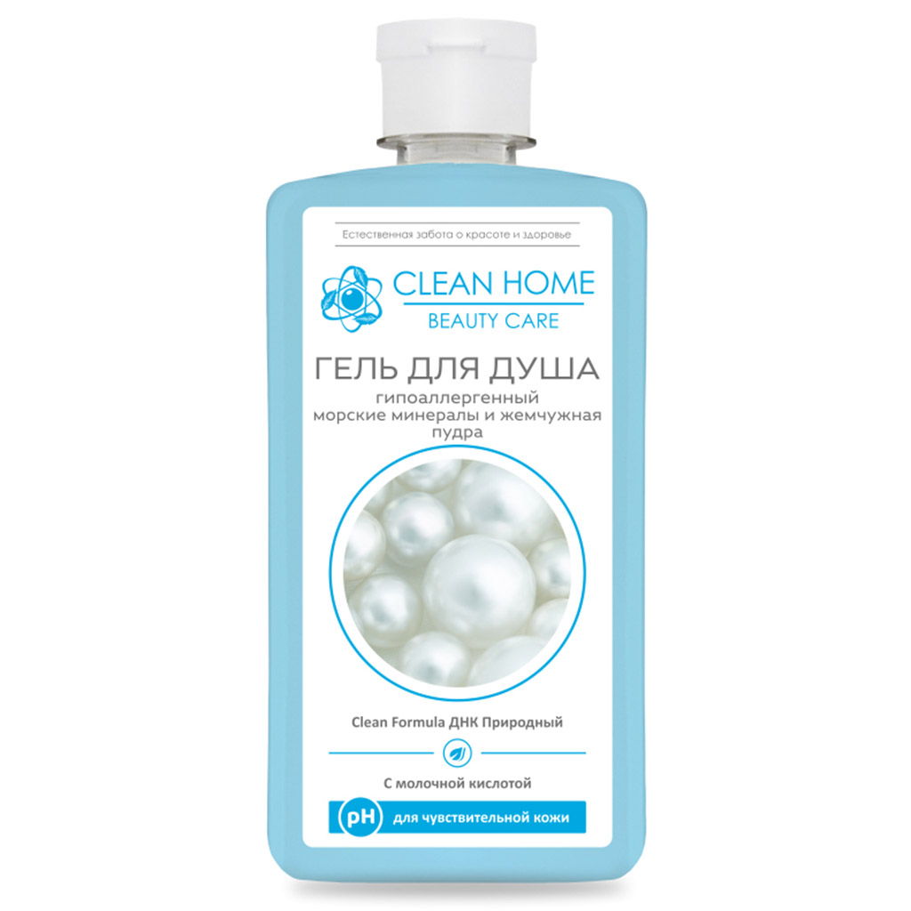 Гель для душа 350мл, гипоаллергенный, флип-топ 6,9х4,9х17см, "Clean Home Beauty Care" (Россия)