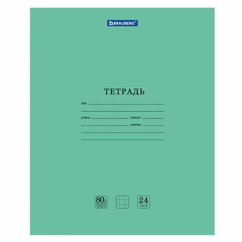 Тетрадь BRAUBERG EXTRA 24 л., клетка, плотная бумага 80 г/м2, обложка картон, 105710