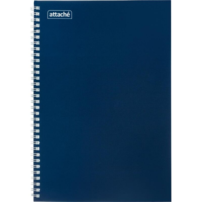 Бизнес-тетрадь А4 80л ATTACHE, спираль,синий, блок 60г, обложка 215г