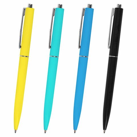 Ручка шарик. автомат. BRAUBERG X17 COLOR, СИНЯЯ, стандартный узел 0,7 мм, линия письма 0,5 мм, 144154
