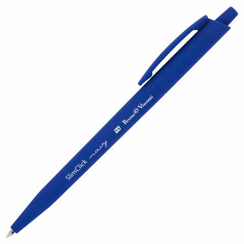 Ручка шарик. автомат. BRUNO VISCONTI "SlimClick NAVY", СИНЯЯ, линия 0,4 мм, 20-0419