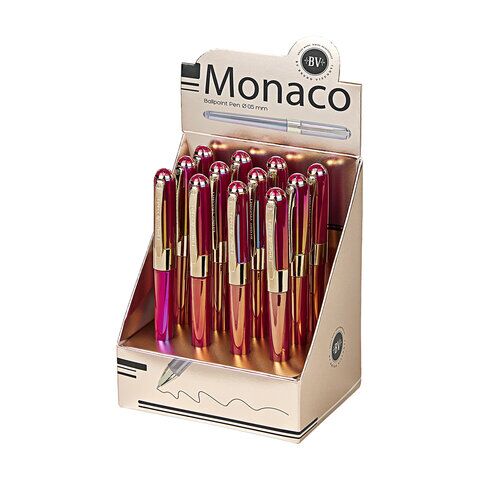 Ручка шарик. BRUNO VISCONTI "MONACO PEARL", СИНЯЯ, пурпурный корпус, линия 0,4 мм, 20-0125/83