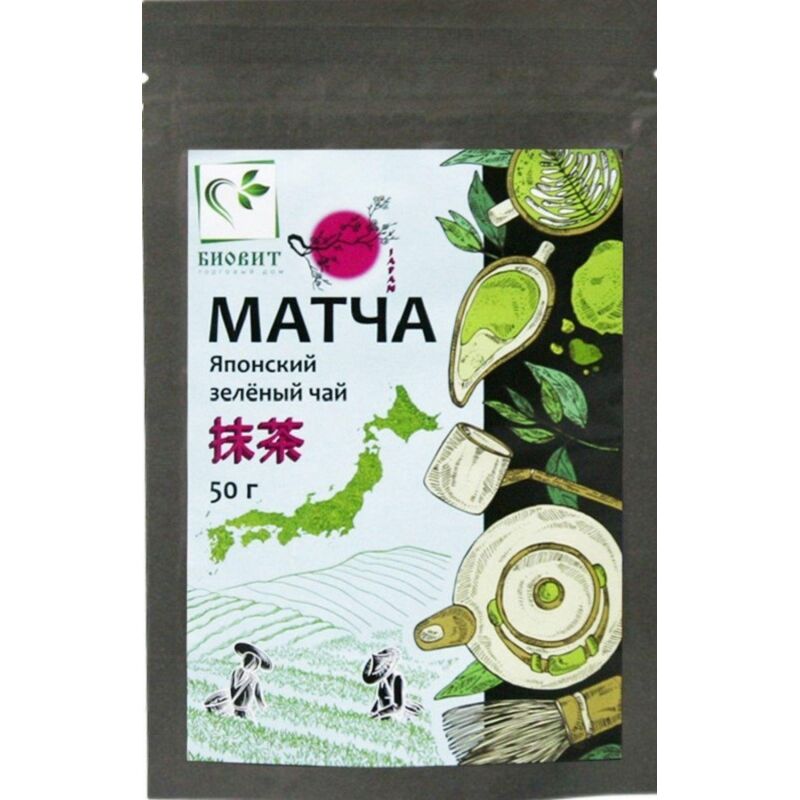 Чай Биовит Матча зеленая,Япония, 50г