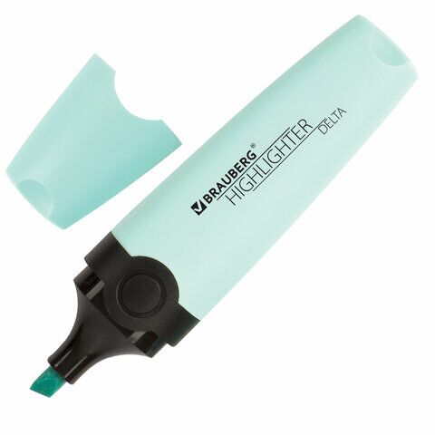 Текстовыделитель BRAUBERG DELTA PASTEL, БИРЮЗОВЫЙ, линия 1-5 мм, 151732