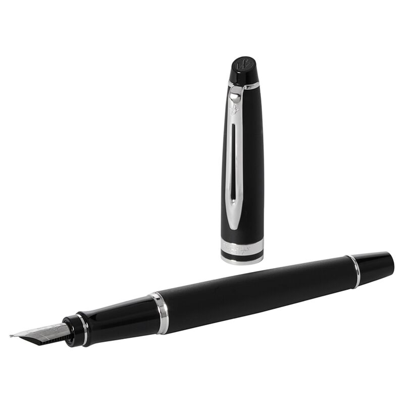 Ручка перьевая Waterman Expert Matt Black CT синяя, 1,0мм, подарочная упаковка