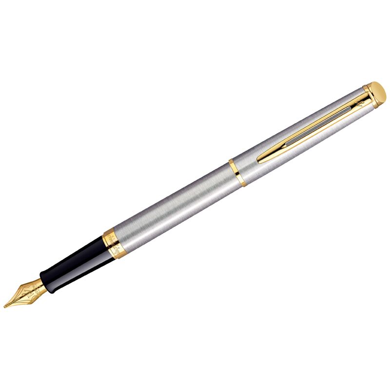Ручка перьевая Waterman Hemisphere Stainless Steel GT синяя, 0,8мм, подарочная упаковка