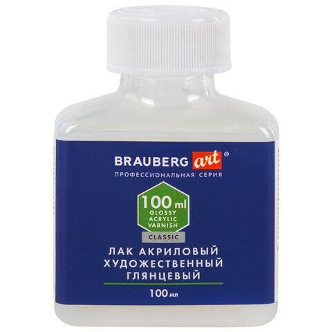 Лак акриловый глянцевый в бутылке, 100 мл, BRAUBERG ART CLASSIC, 192350