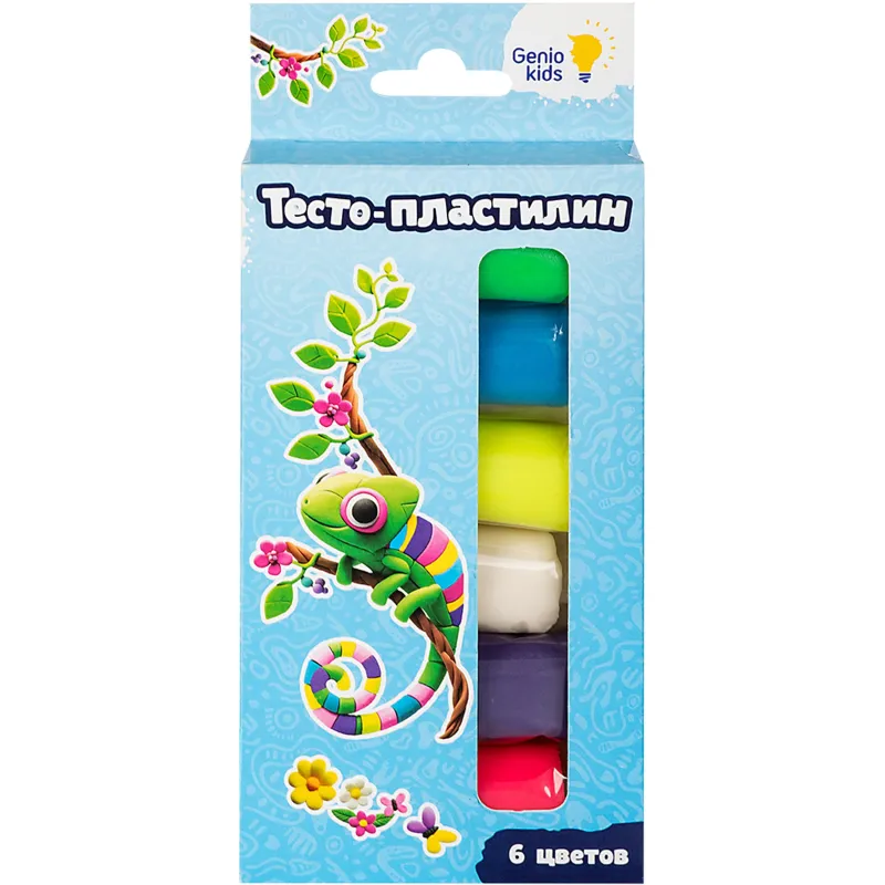 Тесто для лепки 6цв 180г Genio Kids