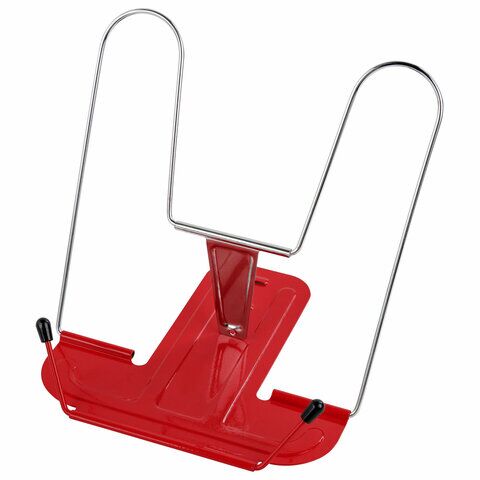 Подставка для книг и учебников BRAUBERG LINE+ металлическая красная европодвес 238070