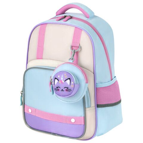 Рюкзак BRAUBERG KIDS MODE с кошельком в комплекте, 1 отделение, "Little sweetie", 39х28x15 см,