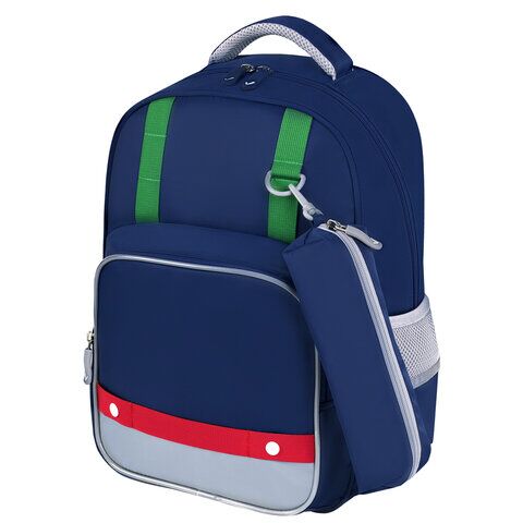 Рюкзак BRAUBERG KIDS MODE с пеналом в комплекте, 1 отделение, "Color mood", 39х28x15 см,