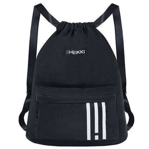 Рюкзак спортивный мешок HEIKKI CASUAL (ХЕЙКИ) с дополнительным карманом, 44х34 см, "Stripe",