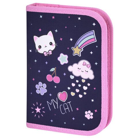 Пенал ПИФАГОР 1 отд полиэстер, 19х13 см, "Leapfrog", 273472