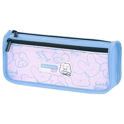 Пенал мягкий BRAUBERG KIDS 2 отд полиэстер, "Bunny", 22x10x6 см, 273552
