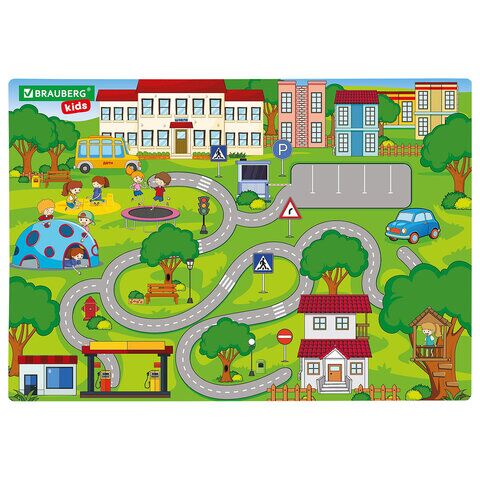 Настольное покрытие BRAUBERG KIDS, А3+, пластик, 46x33 см, "Лабиринт",