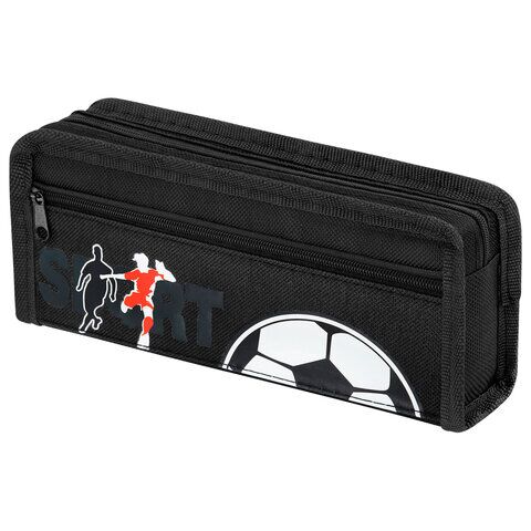 Пенал ЮНЛАНДИЯ ЮНИОР 2 отд полиэстер, "Sport", 21х8х6 см, 273812