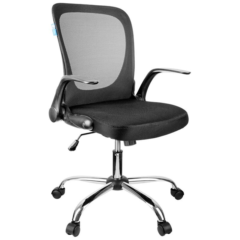 Кресло оператора Helmi HL-M04 Active, ткань, спинка сетка черн/сиденье TW черн, рег.подлокот, хром