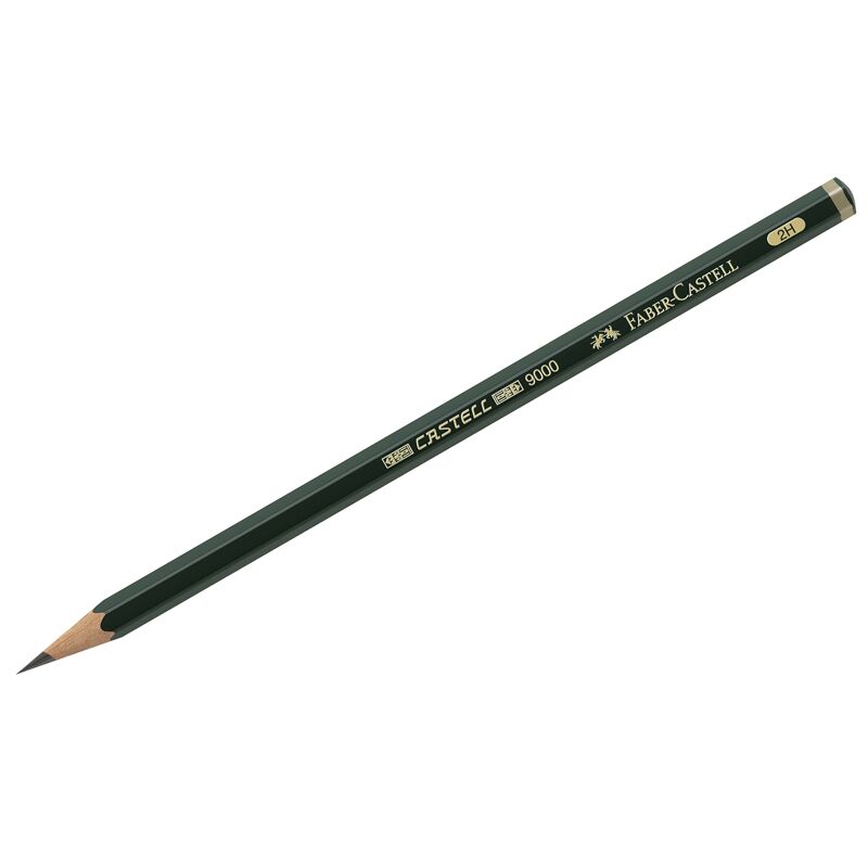 Карандаш ч/г Faber-Castell Castell 9000 2H, заточен.