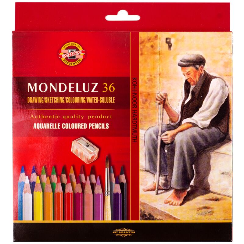 Карандаши акварельн. 36цв Koh-I-Noor Mondeluz, заточен., картон, европодвес