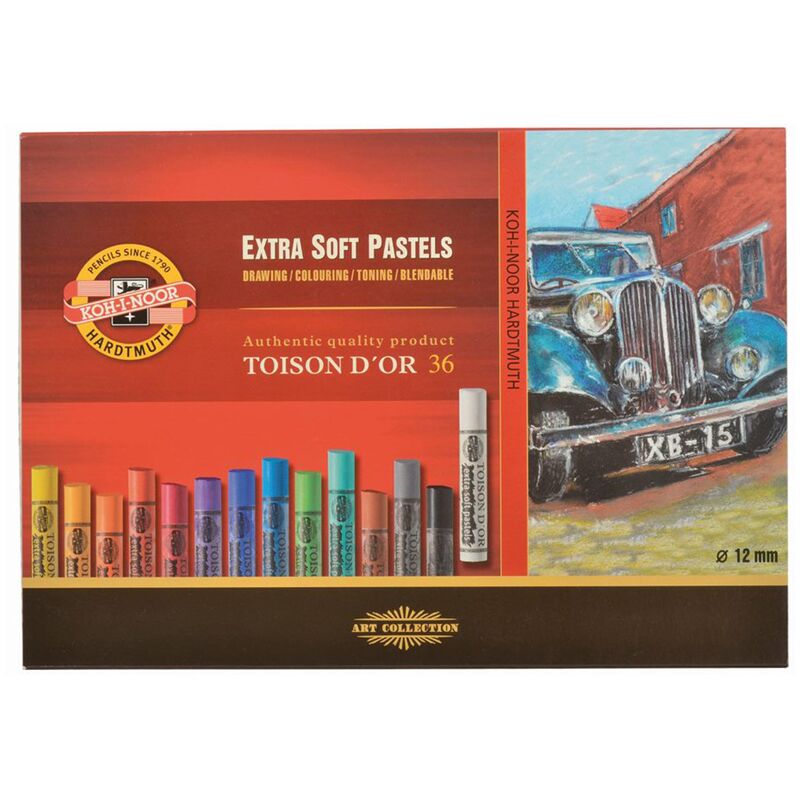 Пастель художественная Koh-I-Noor Toison D`or Extra Soft 8555 36 цв картон упаковка