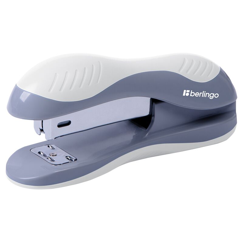 Степлер №24/6, 26/6 Berlingo Office Soft до 25л., пластиковый корпус, белый