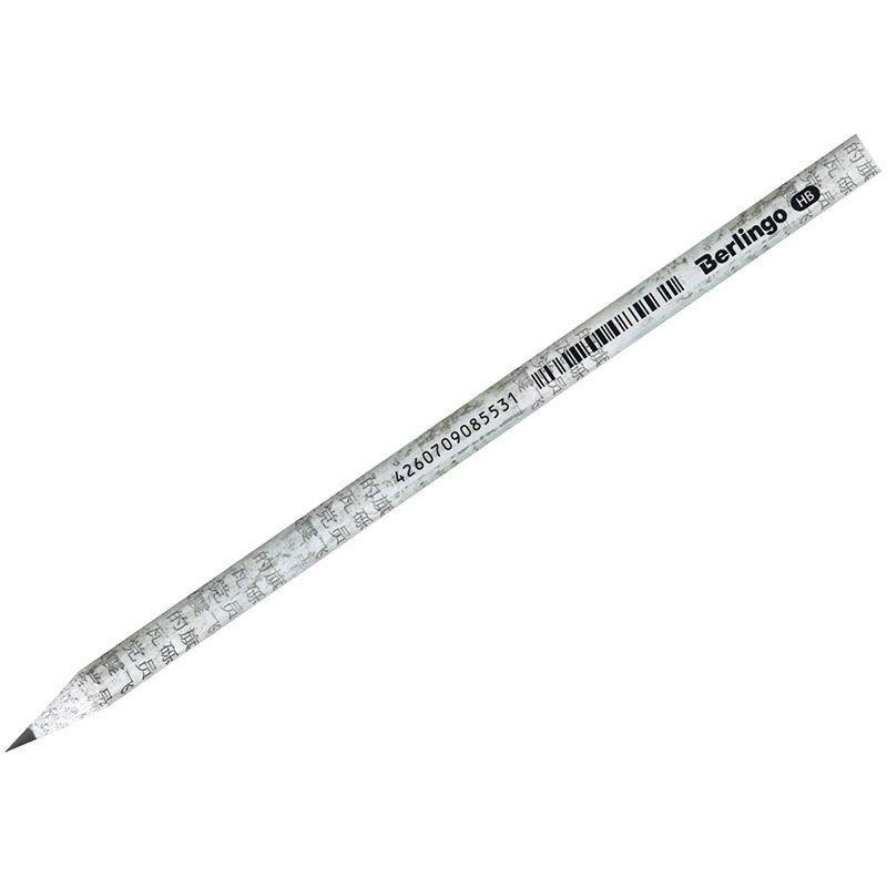 Карандаш ч/г Berlingo Paper Pencil HB, из переработанной бумаги, круглый, заточен