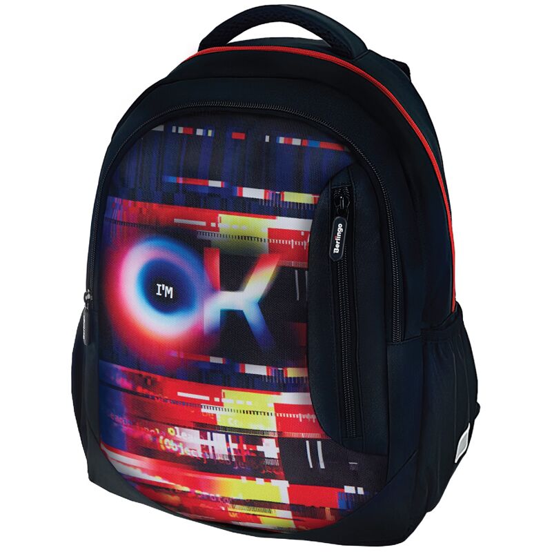 Рюкзак Berlingo Boom Glitch 38,5*29*12см, 2 отделения, 3 кармана, анатомическая ЭВА спинка
