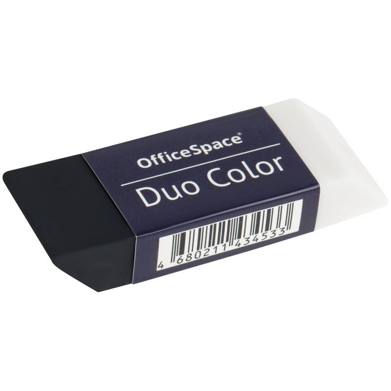 Ластик OfficeSpace Duo Color, прямоугольный, ECO-ПВХ, 59*21*10мм