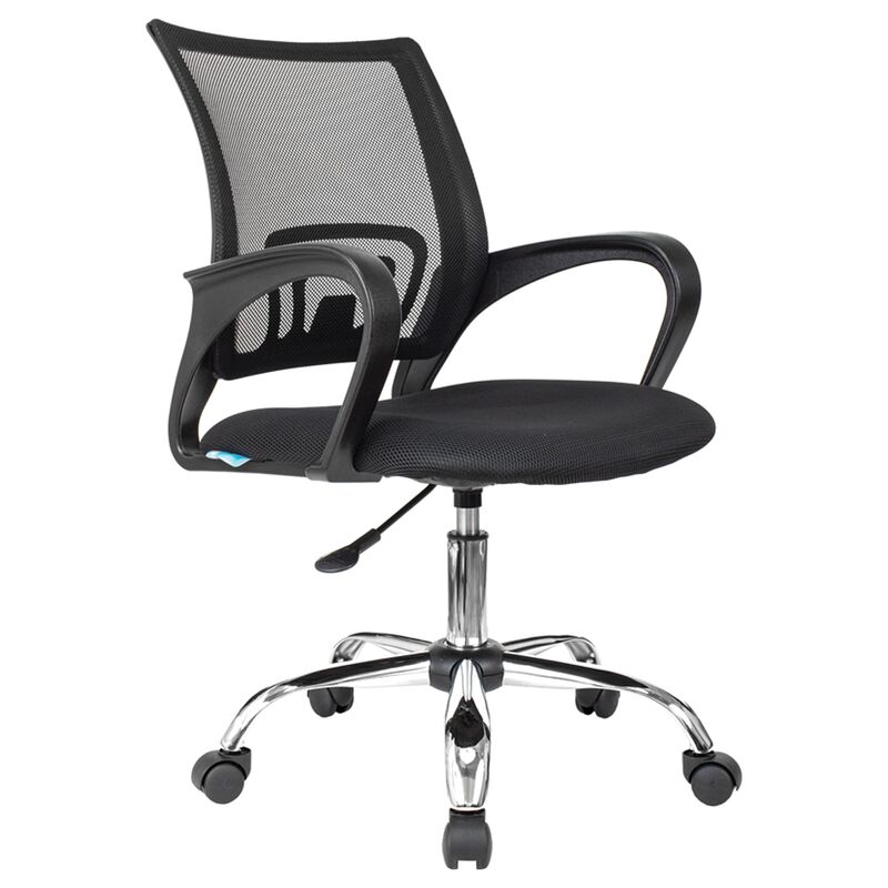 Кресло оператора Helmi HL-M95 R (695) Airy СН спинка сетка черная/сиденье ткань TW черная пиастра