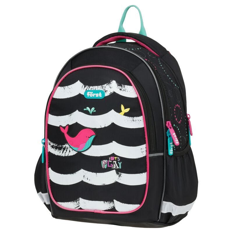 Рюкзак F?rst F-Cute "Whale" 37*29*17см, 3 отделения, 2 кармана, эргономичная спинка