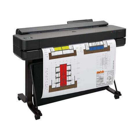 Плоттер HP DesignJet T650 36 (5HB10A), A0, Wi-Fi, сетевая карта, с подставкой