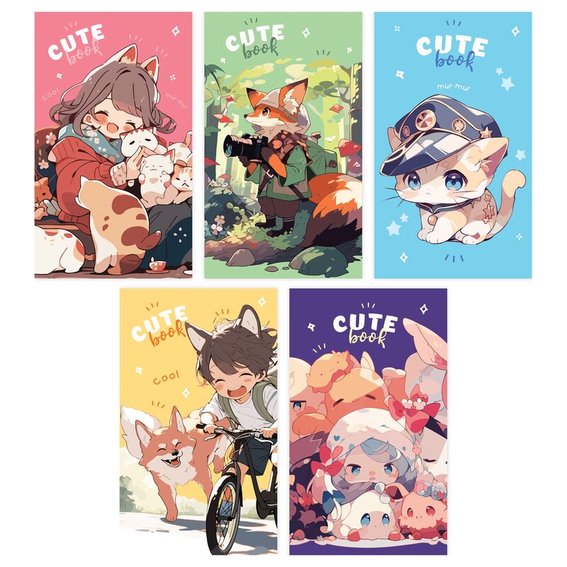Блокнот А7 48л на склейке BG Cute anime
