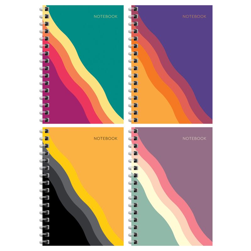 Записная книжка А6 120л на гребне BG Bright wave