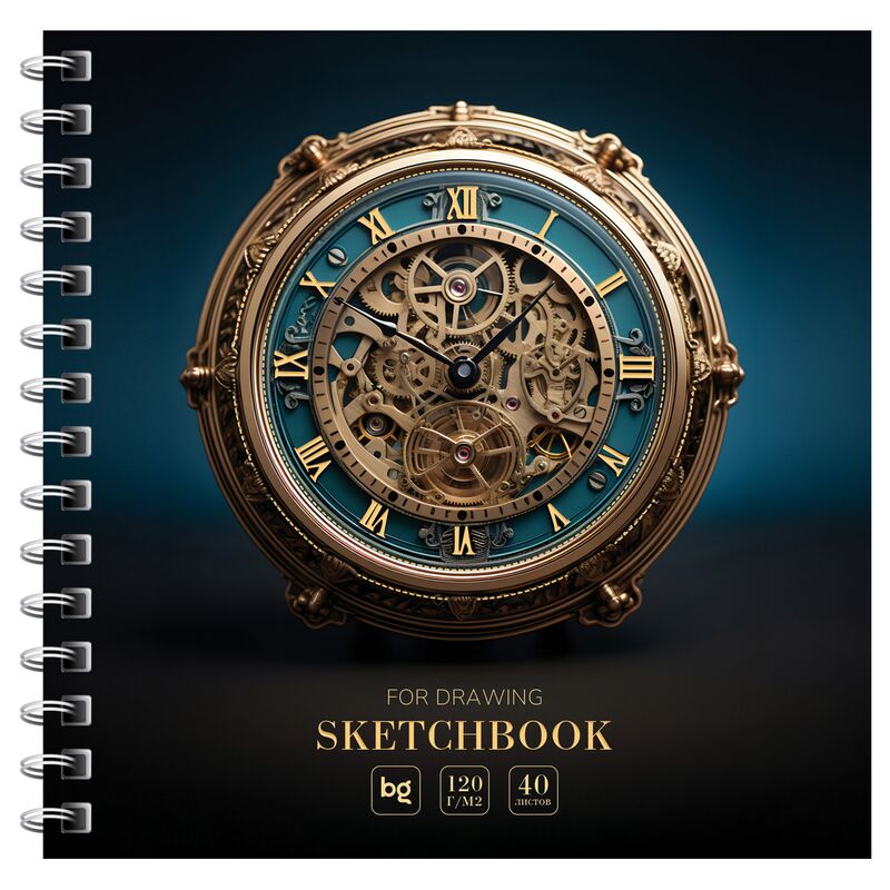 Скетчбук 40л 170*170 на гребне BG SteampunkTime 120г/м2