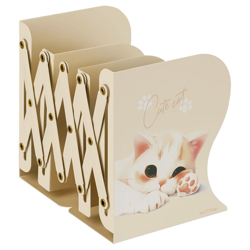 Подставка для книг MESHU "Cute Cat" метал. 3отд. раздвижная