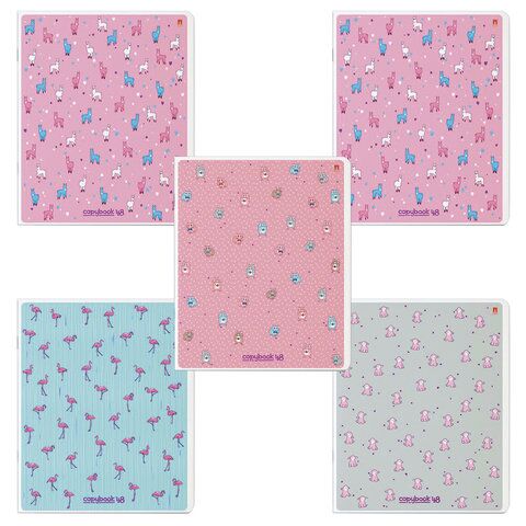 Тетрадь А5 48 л. АЛЬТ скоба, клетка, Soft Touch, фольга, ЗЕФИРНОЕ НАСТРОЕНИЕ, 7-48-569