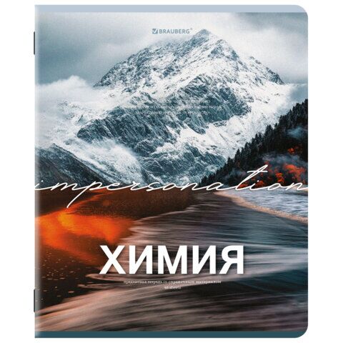 Тетрадь предметная КЛАССИКА ПРИРОДА 48л обложка картон, ХИМИЯ, клетка, подсказ, BRAUBERG, 405093