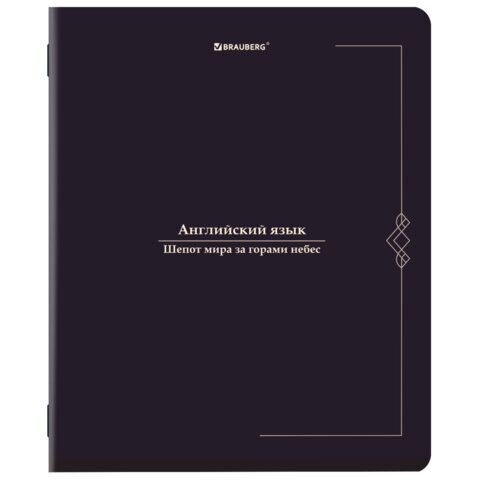 Тетрадь предметная VINTAGE 48л SoftTouch, АНГЛИЙСКИЙ ЯЗЫК, клетка, подсказ, BRAUBERG, 405150