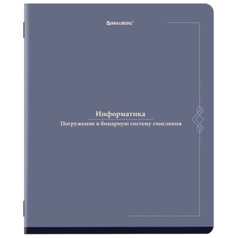 Тетрадь предметная VINTAGE 48л SoftTouch, ИНФОРМАТИКА, клетка, подсказ, BRAUBERG, 405154