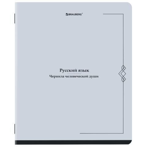Тетрадь предметная VINTAGE 48л SoftTouch, РУССКИЙ ЯЗЫК, линия, подсказ, BRAUBERG, 405157