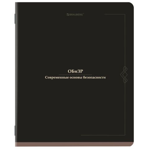 Тетрадь предметная VINTAGE 48л SoftTouch, ОБиЗР, клетка, подсказ, BRAUBERG, 405160