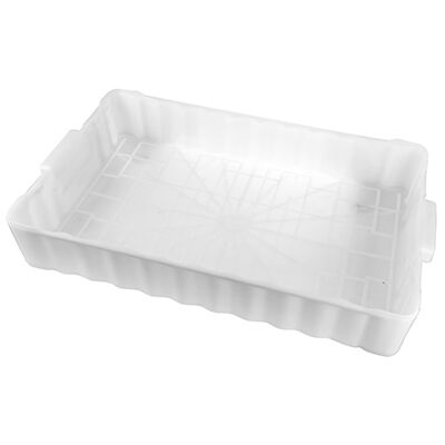 Контейнер-ящик для хранения продуктов пластмассовый 40л, 79х47х14см, штабелируемый, белый, ГОСТ Р 50962-96 (Россия) "Садовник"