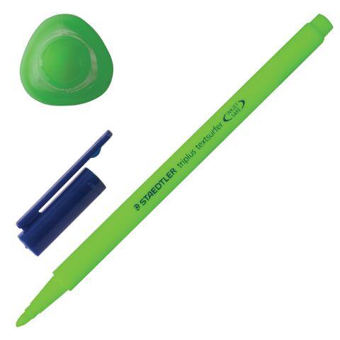 Текстовыделитель STAEDTLER (Германия) Triplus Textsurfer, НЕОН ЗЕЛЕНЫЙ, трехгранный, линия 1-4 мм, 362-5