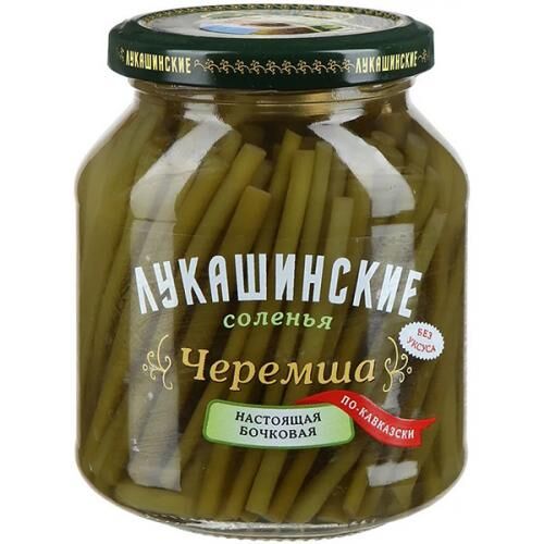 Черемша соленая Лукашинские По-кавказски настоящая бочковая, 340 г
