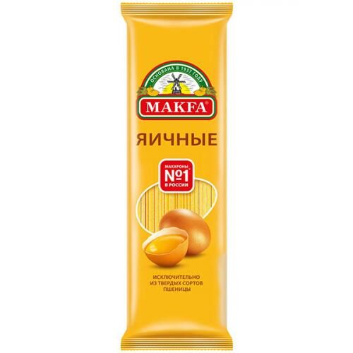 Макаронные изделия яичные Makfa лапша длинная яичная, 450 г