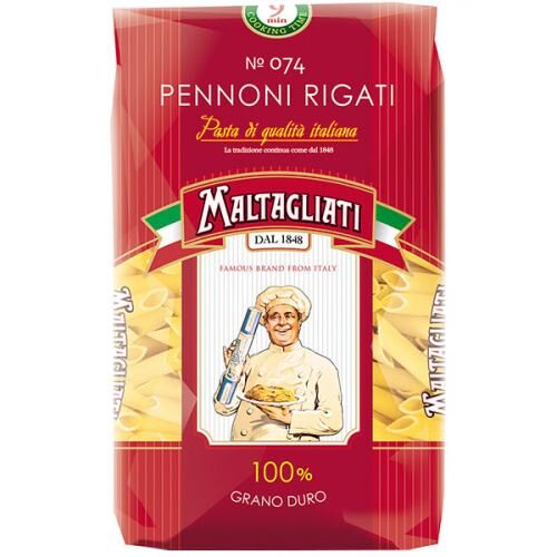 Макаронные изделия Maltagliati 074 Pennoni Rigati Перья рифленые, 450 г