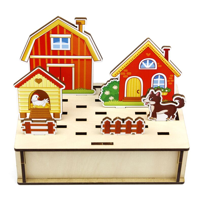 Игра настольная Woodlandtoys Панорама. Ферма